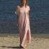 summer dress in dusty rose